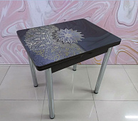 Стол обеденный Д29 раскладной (Орнамент S249/Венге)