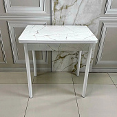 Стол обеденный Д17 раскладной (Оникс/Опоры белые)