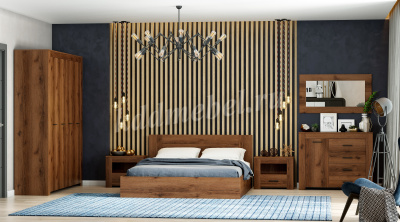 Комод 1100 Квадро-34 (Дуб Делано темный)