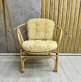 Кресло RJG-Bahama EXTRA (Ротанг №4, ткань Mulan 141)