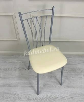 Стул Марсель К (Металлик/Кожзам бежевый)