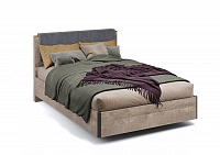 Кровать 1.6 с ортопедическим основанием Стокгольм (Дуб гранж песочный/Железный камень)