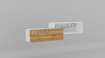 Полка Лаванда ПЛ 01 (Белый/Крафт золотой)  